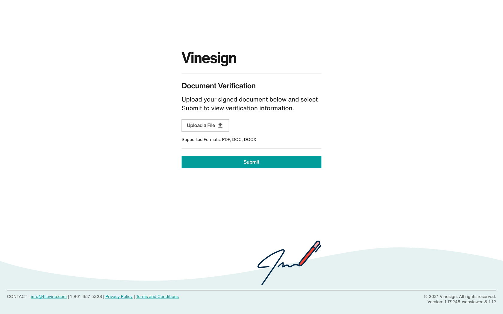 Document Verification in Vinesign